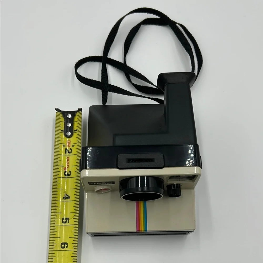 Vintage Polaroid Black and White Film Camera with Instant Photo Feature
